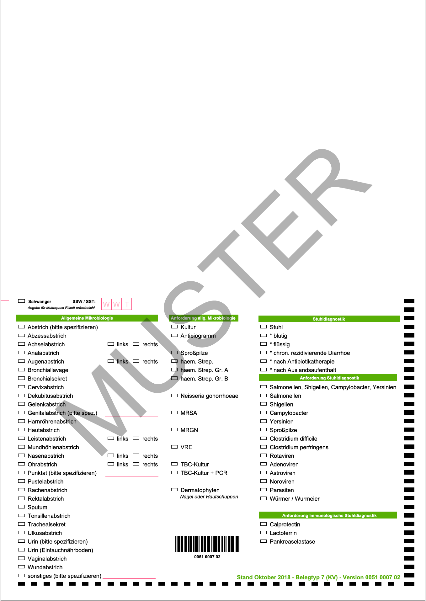 Labor Krone Belegtyp 7 (KV)