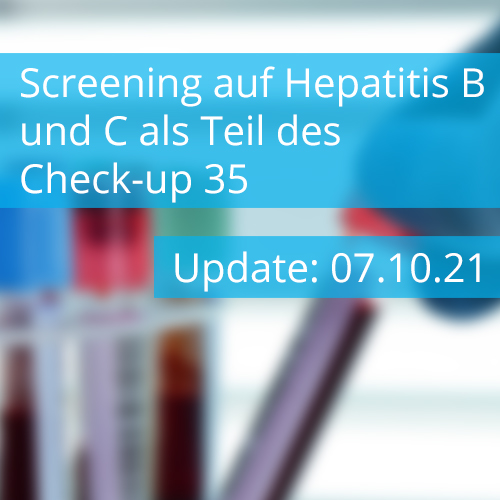 Einmaliges Screening auf Hepatitis B und C als Teil der Gesundheitsuntersuchung Check-up 35